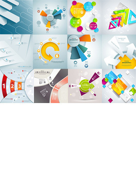 創意商務信息圖表設計矢量素材